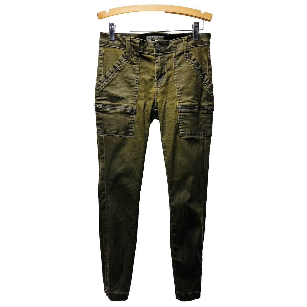 Joie 26 Green Fatigue Park Skinny B Jeans Moto
